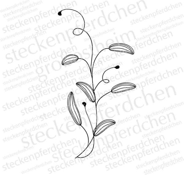 Steckenpferdchenstempel Blume 6
