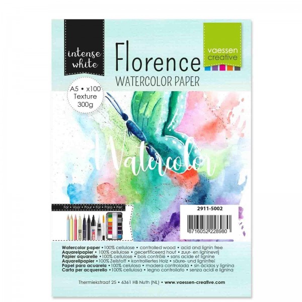 Florence Watercolor Paper A5 - intense white