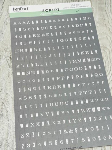 Kesi Art Alphabet Sticker grau