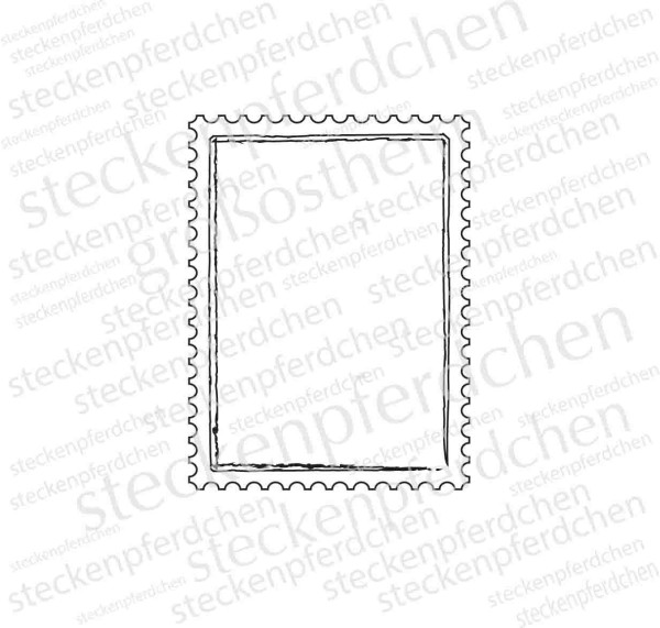 Steckenpferdchenstempel Rahmen Briefmarke