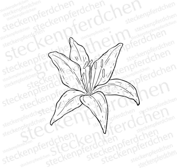 Steckenpferdchenstempel Blume 4