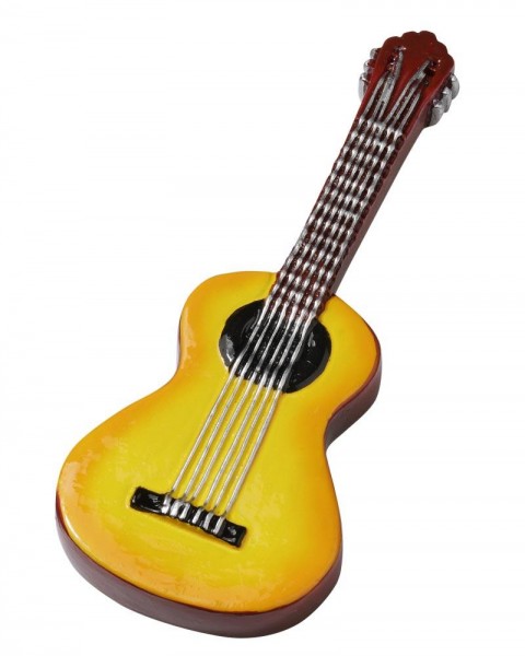 Kleine Gitarre orange/braun