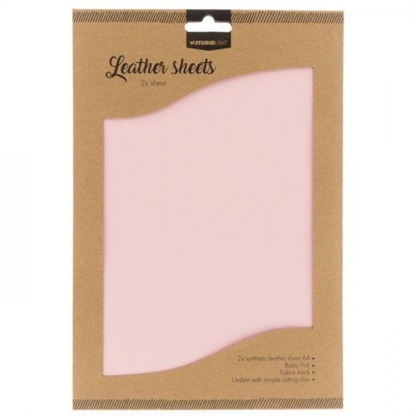 Studio Light Leather Sheets - Baby Pink