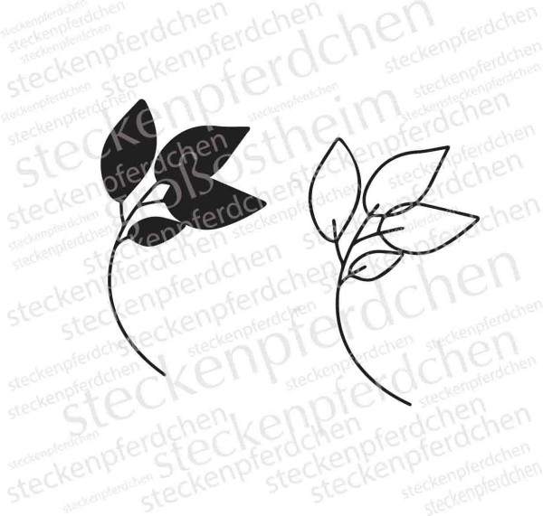 Steckenpferdchenstempel Pflanze Set 2