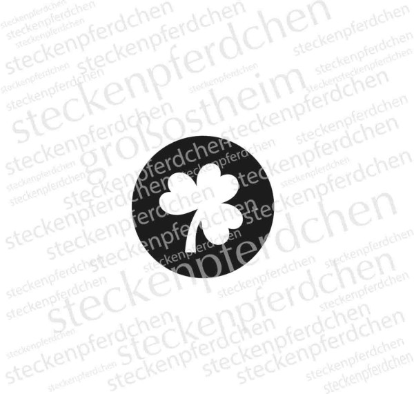 Steckenpferdchenstempel/Label Kleeblatt 