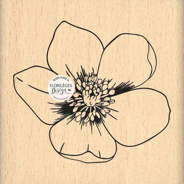 Florileges Holzstempel - Belle anèmone