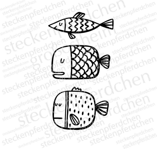 Steckenpferdchenstempel Fische 2