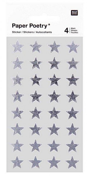Rico Sticker Sterne silber 13 mm