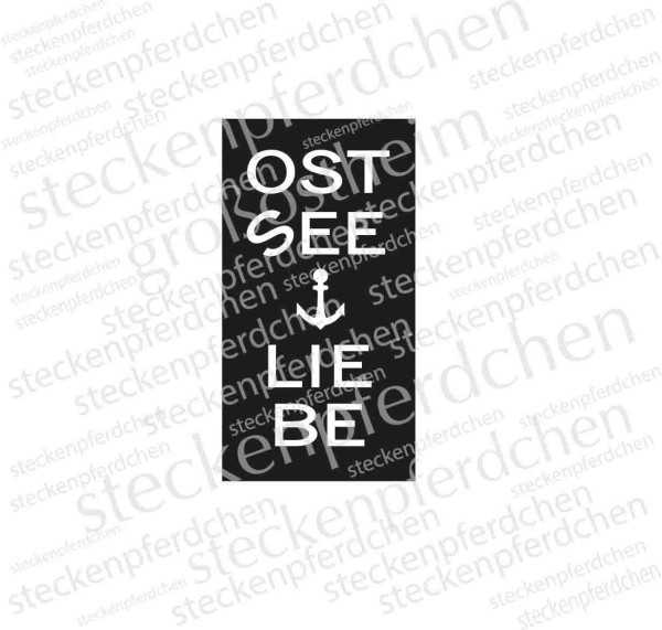 Steckenpferdchenstempel/Label Ostseeliebe 