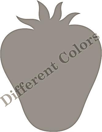 Different Colors Holzstempel Strawberry Black